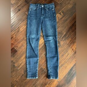Judy Blue Midrise Crinkle Ankle Skinny Jeans